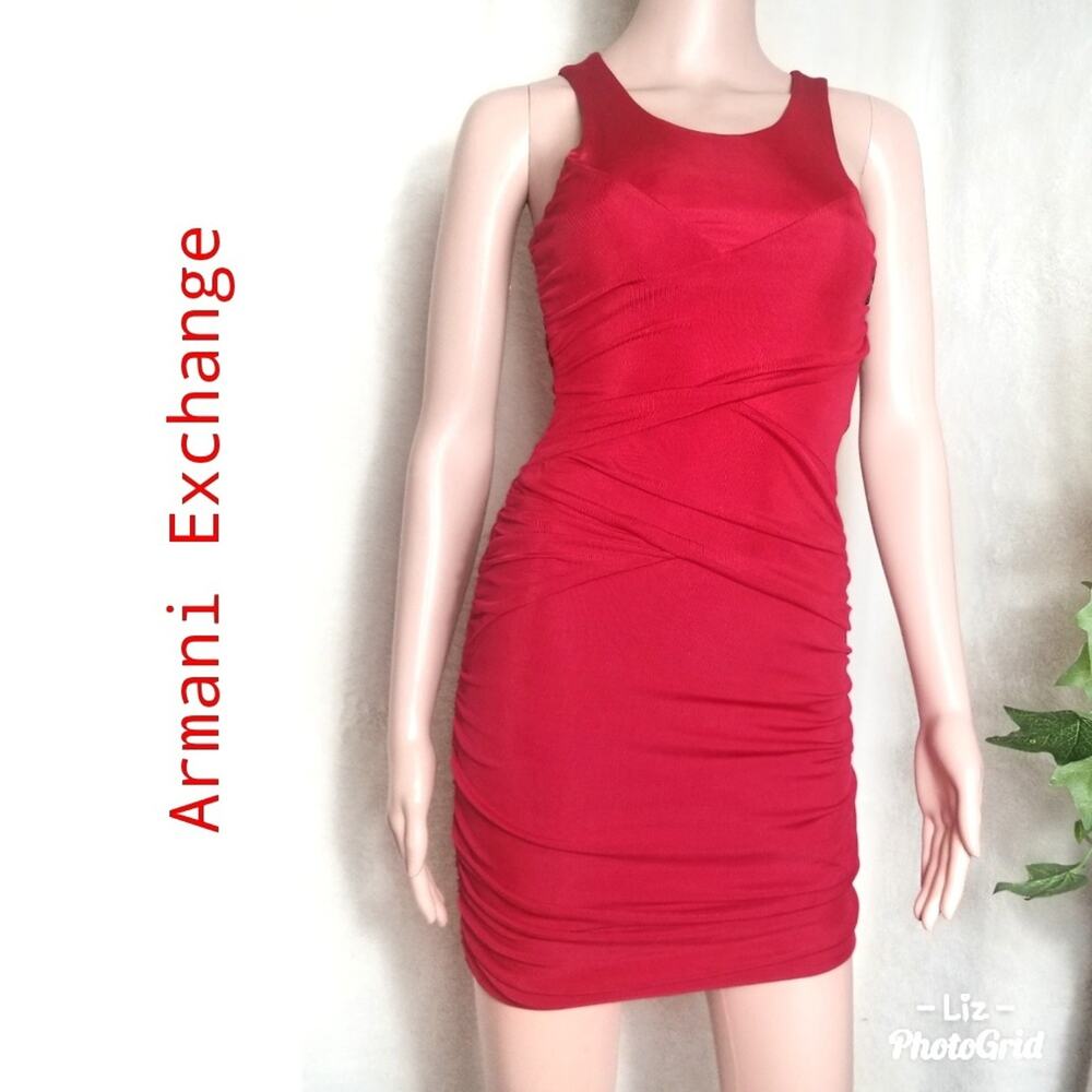 Armani Exchange Red BodyCon Dress